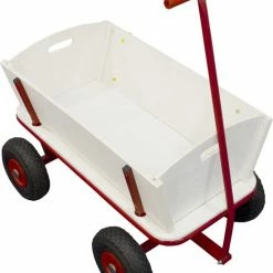 Sunny Billy Bolderkar - Beach Wagon Rood - Blank Hout - Bolderwagen Met Luchtbanden - 94x61x97cm -Stroller shop 550x653 1