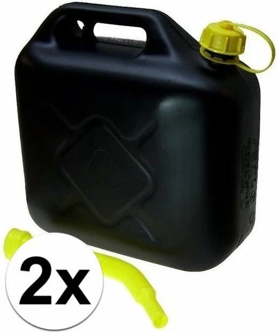 Benson 2x Jerrycan Zwart - 20 Liter - Inclusief Schenktuit 5 Benson 2x Jerrycan Zwart - 20 Liter - Inclusief Schenktuit - Afbeelding 3