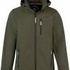 BJØRNSON DAG Softshell Jas 4 Seizoenen Heren - Winddicht - Fleece Gevoerd - Waterafstotend - Ademend - Outdoor Herenjas - Rits Zakken - Tussenjas - Maat 6XL - Olijfgroen -Stroller shop 550x658