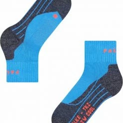 FALKE TK2 Explore Cool Short Wandelsokken Kort Zacht Thermisch Anti-blaar Antizweet Zonder Motief Met Elastische Boord Verkoelend Ademend Sneldrogend Blauw Dames Sportsokken - Maat 41-42 -Stroller shop 550x667 3