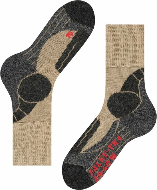 FALKE TK1 Adventure Wandelsokken Dikke Versterkte Thermische Sokken Zonder Patroon Met Sterke Wattering Lang En Warm Voor Wandelen Merinowol Beige Dames Sportsokken - Maat 37-38 5 FALKE TK1 Adventure Wandelsokken Dikke Versterkte Thermische Sokken Zonder Patroon Met Sterke Wattering Lang En Warm Voor Wandelen Merinowol Beige Dames Sportsokken - Maat 37-38 - Afbeelding 3