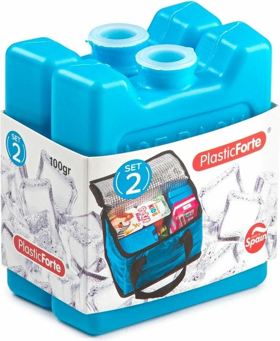 Forte Plastics Voordeelset Van 4x Stuks Kleine Koelelementen 7 X 8 Cm In Het Blauw Plastic 5 Forte Plastics Voordeelset Van 4x Stuks Kleine Koelelementen 7 X 8 Cm In Het Blauw Plastic - Afbeelding 3