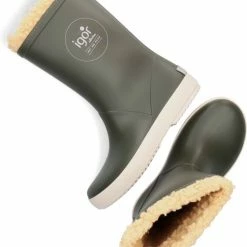 Igor - Regenlaarzen Voor Kinderen - Splash Nautico Borreguito - Kakigroen - Maat 35EU -Stroller shop 550x669 9