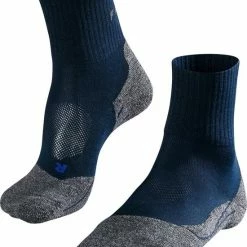 FALKE TK2 Explore Cool Short Wandelsokken Kort Zacht Thermisch Anti-blaar Antizweet Zonder Motief Met Elastische Boord Verkoelend Ademend Sneldrogend Blauw Heren Sportsokken - Maat 44-45