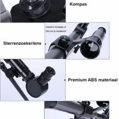 SmartImprove Kindertelescoop (20X-30X-40X) - Verstelbare Wetenschappelijke Astronomische Telescoop Voor Kinderen Voor Beginners Astronomie Sterrenkijken-met Statiefoculairs Kompas Sterrenzoekerlens Kinderspeelgoedset -Stroller shop 550x673 4