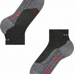 FALKE TK5 Wander Short Wandelsokken Kort Zacht Thermisch Anti-blaar Antizweet Zonder Motief Met Elastische Boord Admend Merinowol Grijs Dames Sportsokken - Maat 37-38 -Stroller shop 550x675 9