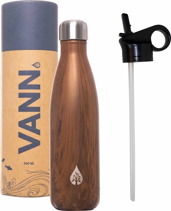 VANN Drinkfles Met Rietje Tuit Theefles Waterfles Volwassenen Drinktuit Sportfles 500ml Dagdeals - Hout 3 VANN Drinkfles Met Rietje Tuit Theefles Waterfles Volwassenen Drinktuit Sportfles 500ml Dagdeals - Hout
