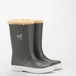 Igor - Regenlaarzen Voor Kinderen - Splash Nautico Borreguito - Kakigroen - Maat 35EU -Stroller shop 550x705 1