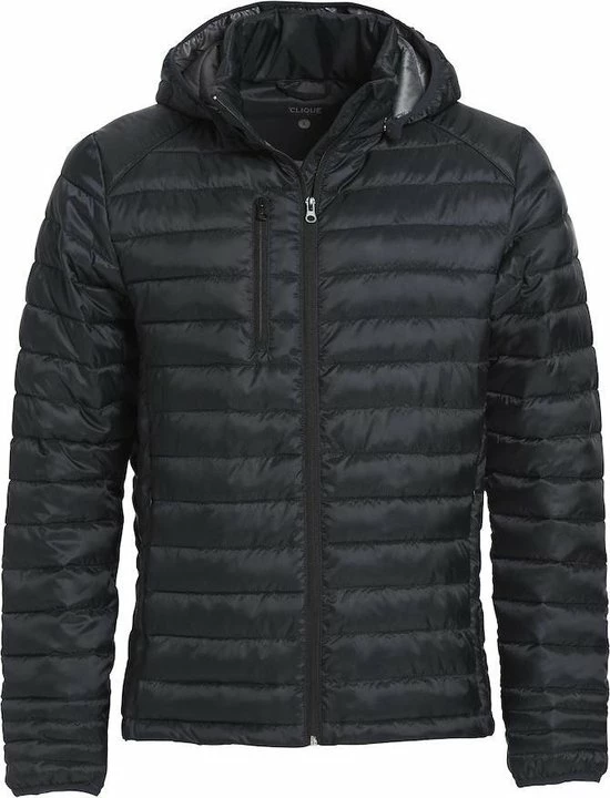 Clique Hudson Hooded Heren Outdoor Jas - Zwart - Maat XL 3 Clique Hudson Hooded Heren Outdoor Jas - Zwart - Maat XL