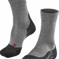 FALKE TK2 Explore Melange Wandelsokken Warm Winter Zacht Thermisch Ademend Anti-blaar Antizweet Zonder Motief Met Elastische Boord Merinowol Grijs Heren Sportsokken - Maat 42-43