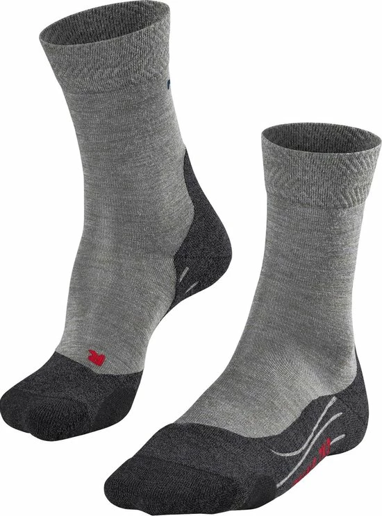 FALKE TK2 Explore Melange Wandelsokken Warm Winter Zacht Thermisch Ademend Anti-blaar Antizweet Zonder Motief Met Elastische Boord Merinowol Grijs Heren Sportsokken - Maat 42-43 3 FALKE TK2 Explore Melange Wandelsokken Warm Winter Zacht Thermisch Ademend Anti-blaar Antizweet Zonder Motief Met Elastische Boord Merinowol Grijs Heren Sportsokken - Maat 42-43