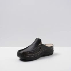 Wolky Comfortschoenen Roll Slide Zwart Leer -Stroller shop 550x745 6