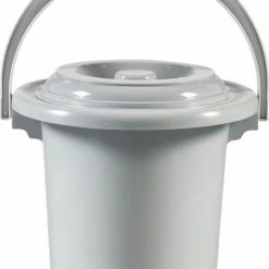 Curver Toiletemmer Met Deksel 5L Licht Grijs