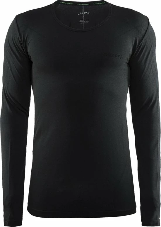 Craft Active Comfort Roundneck Ls Sportshirt Heren - Black Melange 8 Craft Active Comfort Roundneck Ls Sportshirt Heren - Black Melange - Afbeelding 6