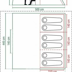 Coleman Vespucci 6 Tunneltent - Familietent - 6-Persoons - Groen -Stroller shop 550x785 1