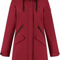 Kjelvik Dames Softshell Parka - Winterparka Softshell - Chanela - Rood - Maat 48