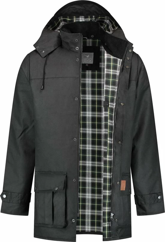 MGO Leisure Wear MGO Leisure William Wax Parka Outdoorjas Heren - Maat XXL 3 MGO Leisure Wear MGO Leisure William Wax Parka Outdoorjas Heren - Maat XXL
