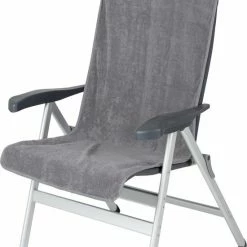 Bo-Camp Stoelhoes M - Universeel - Badstof - Grijs