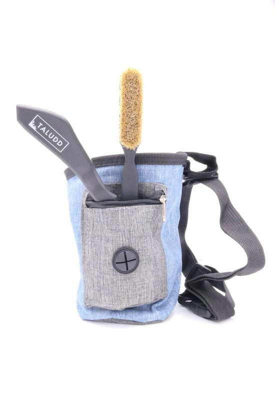 TALUDD Pofzak Met Klimborstelset - Boulderpofzak Met 2 Klimborstels - Chalk Bag Voor Boulderen Met Zijzakken 3 TALUDD Pofzak Met Klimborstelset - Boulderpofzak Met 2 Klimborstels - Chalk Bag Voor Boulderen Met Zijzakken