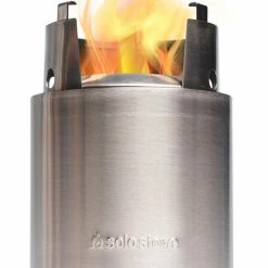 Solo Stove Titan Draagbare Kooktoestel. Geen Vloeibare Brandstof Nodig. Krachtige Efficiënte Houtverbranding En Weinig Rook. Voor 2-4 Personen, 304 Roestvrijstaal, Compact ⌀ 20 Cm, Hoogte 13 Cm, 468g.